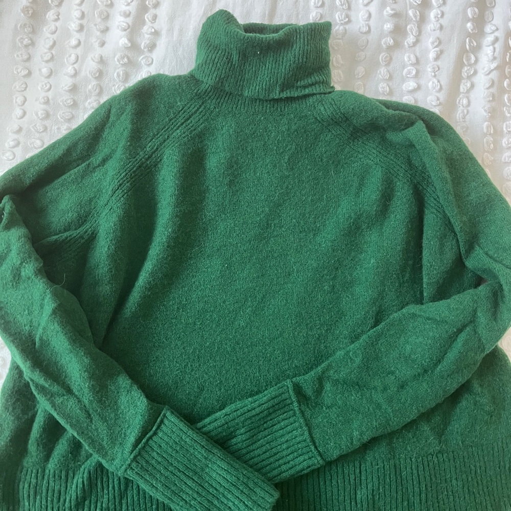 Green Turtleneck Sweater